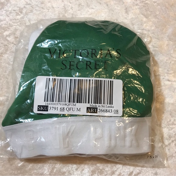 NEW Victoria’s Secret Ultimate Lightly Lined Sports Bra Green w/White Trim Gym M - Picture 7 of 11